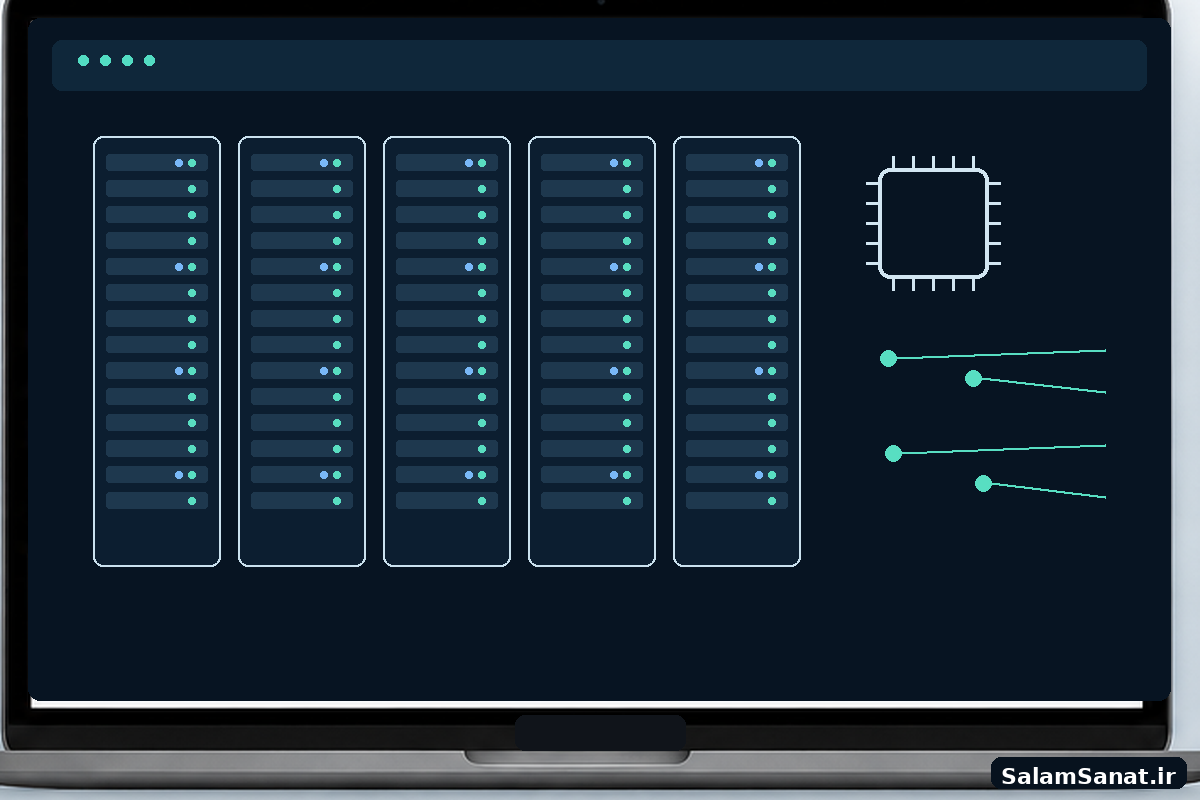 Industrial robot and AI server infrastructure representing electronics manufacturing demand